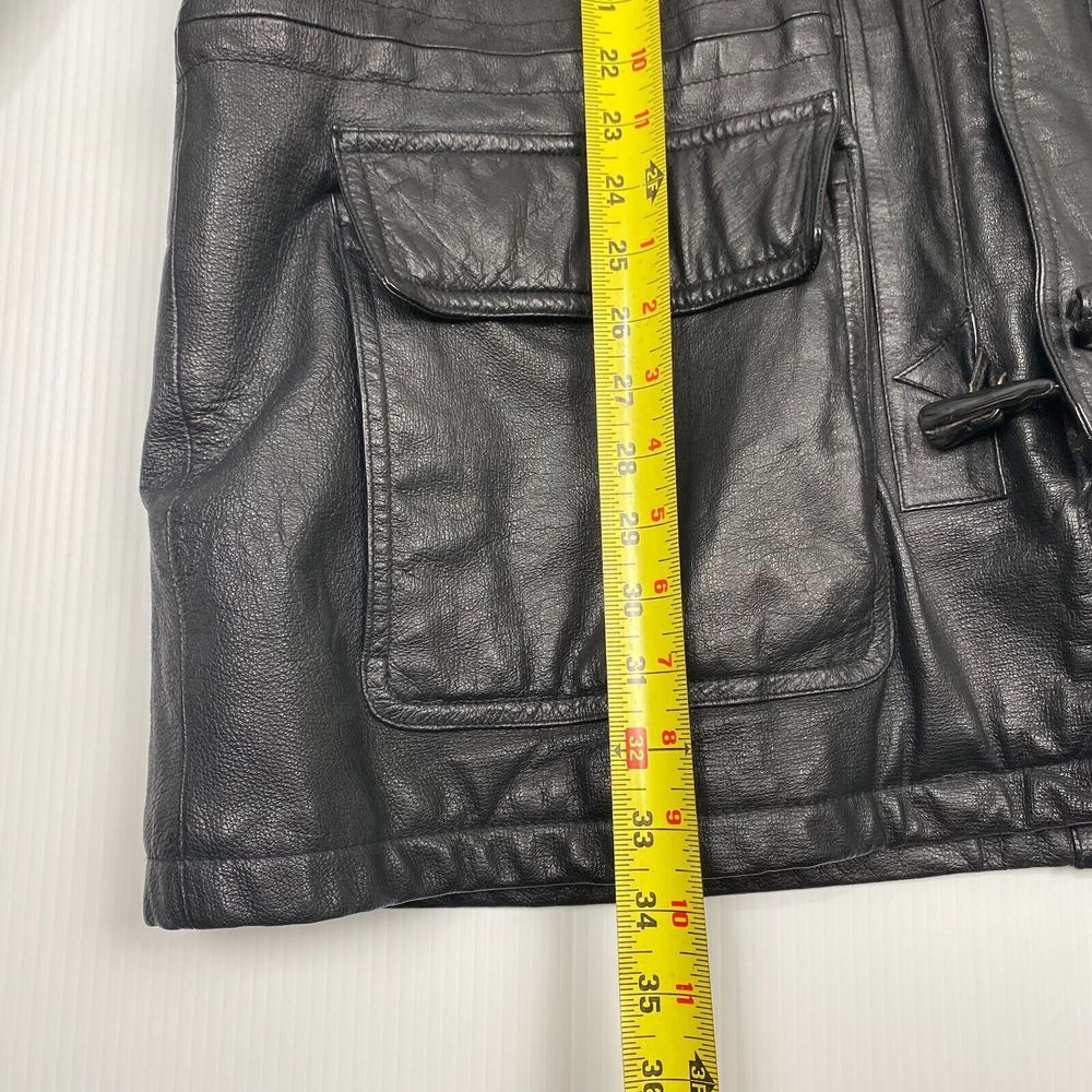 Contemporary Expressions Black Leather Bomber Jacket Men's XLarge Vintage - Picture 5 of 16